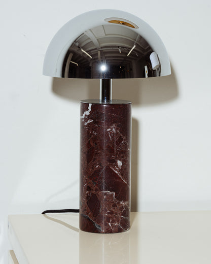 LAMPE DE TABLE ADEI EN MARBRE ET CHROME