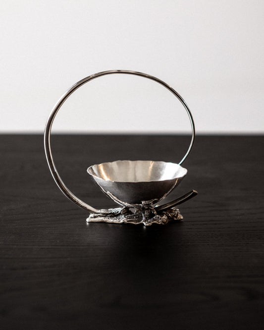 Bol "Melting Point" en argent 925°/00 et or fin 999°/00, par Karen Gay.&nbsp;Pièce unique, entièrement réalisé à la main.