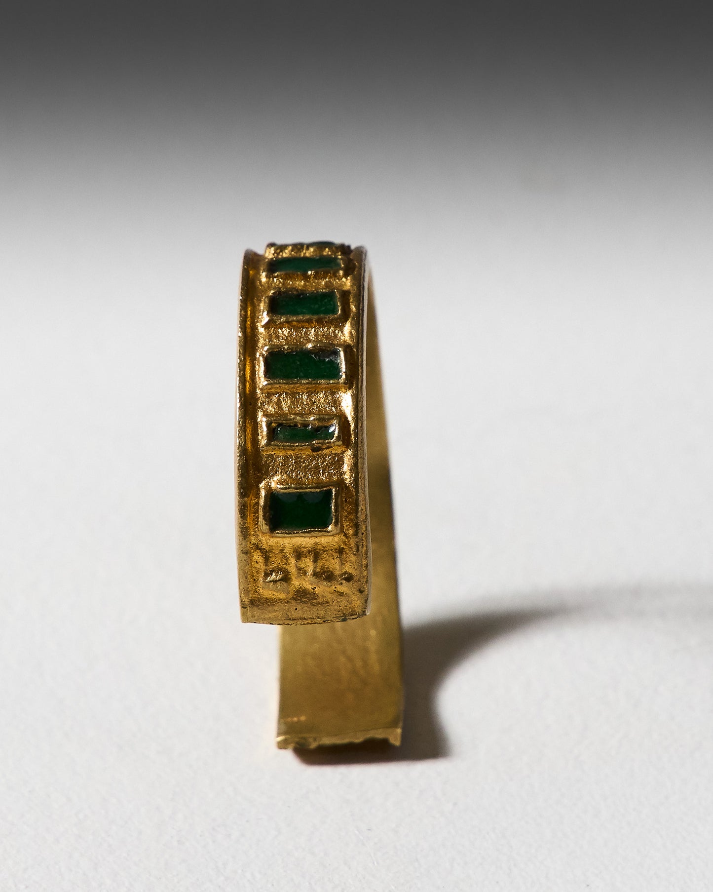 BRACELET EN BRONZE ET EMAIL VERT, 1970s