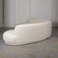 MODULAR WHITE BOUCLETTE SOFA