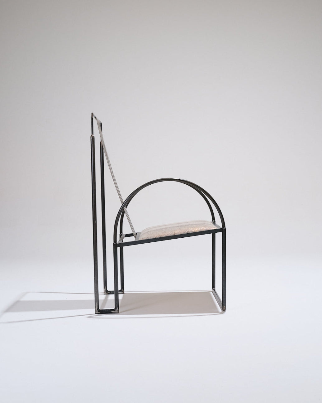 POST-MODERN METAL ARMCHAIR, ANDERL KAMMERMEIER, 1980s