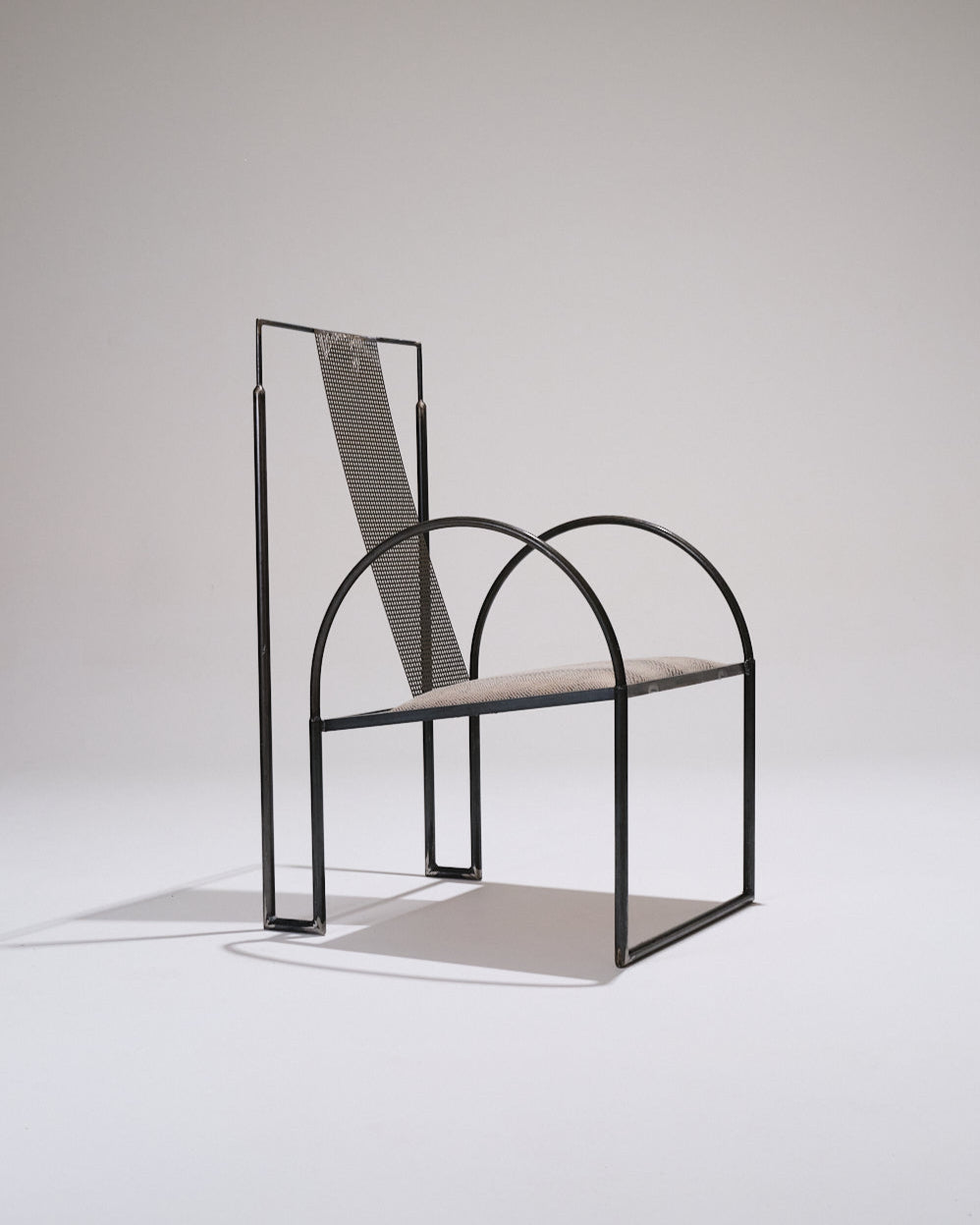 POST-MODERN METAL ARMCHAIR, ANDERL KAMMERMEIER, 1980s