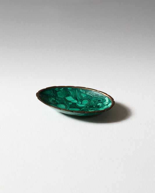 MALACHITE AND BRASS DISH, 1960s