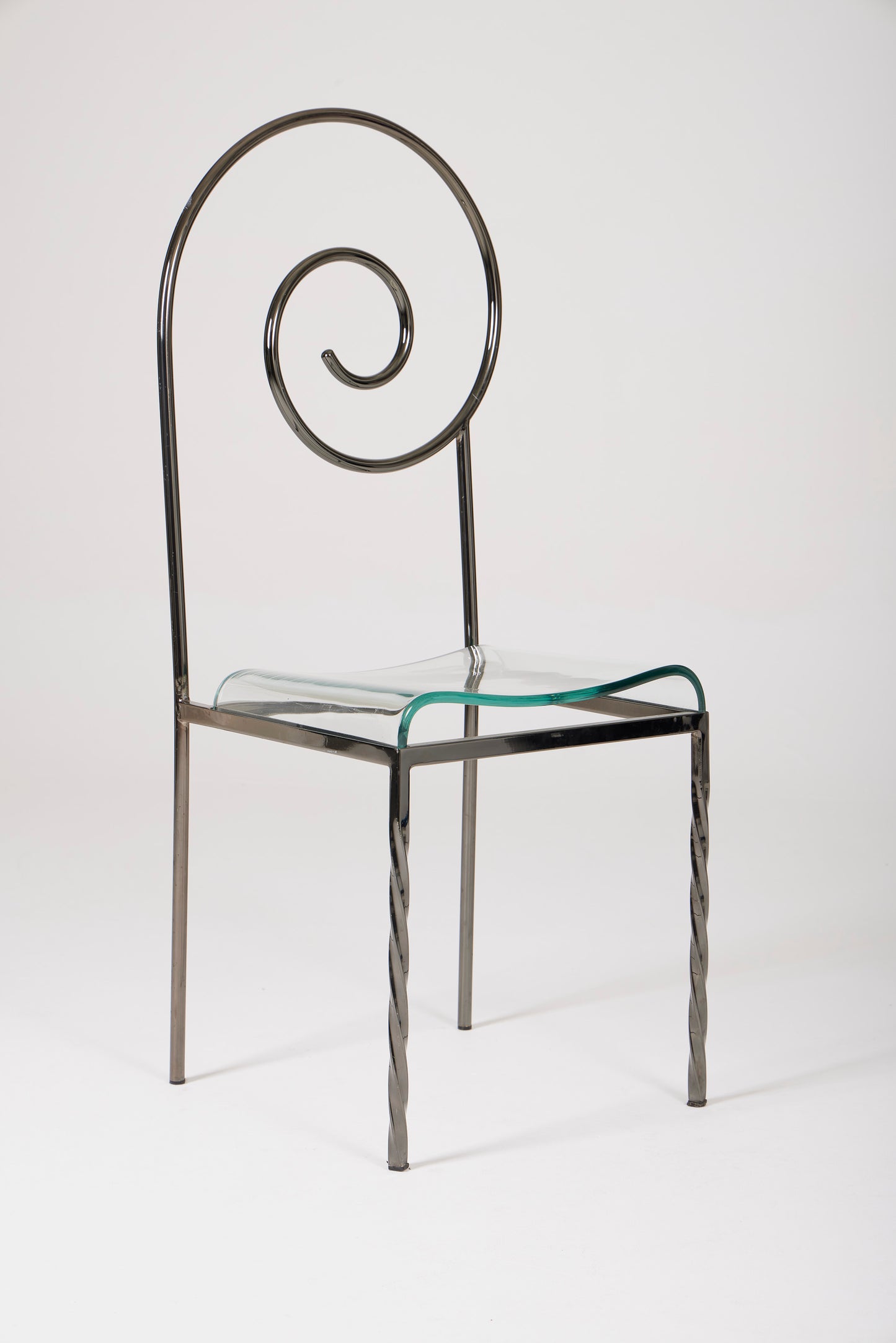 PAIR OF LUIGI SERAFINI “SUSPIRAL” CHAIRS, 1980s