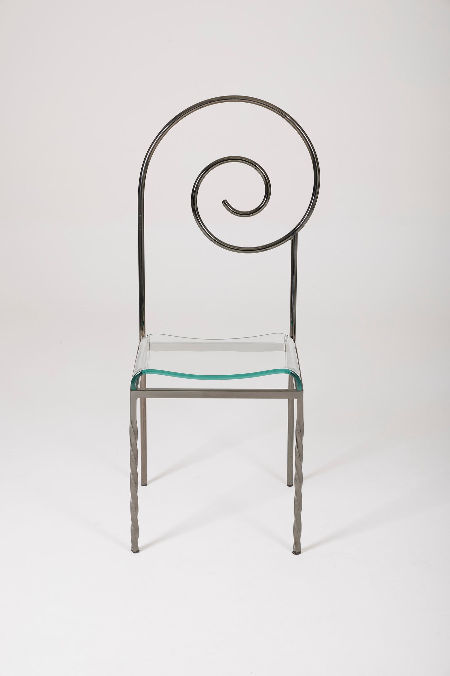 PAIR OF LUIGI SERAFINI “SUSPIRAL” CHAIRS, 1980s