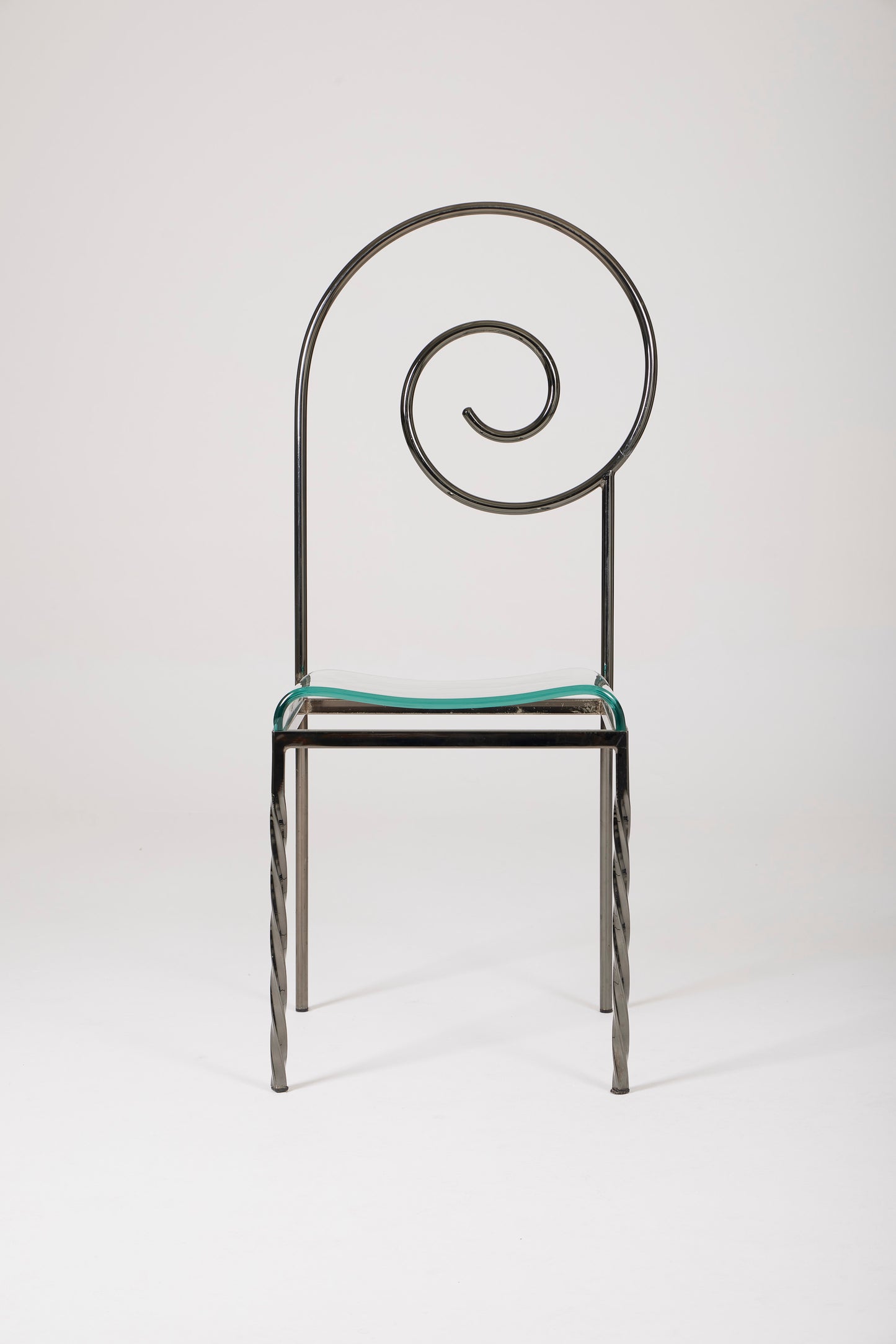 PAIR OF LUIGI SERAFINI “SUSPIRAL” CHAIRS, 1980s