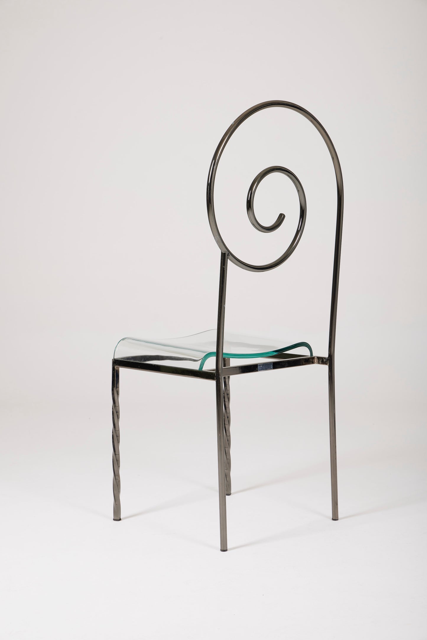 PAIR OF LUIGI SERAFINI “SUSPIRAL” CHAIRS, 1980s