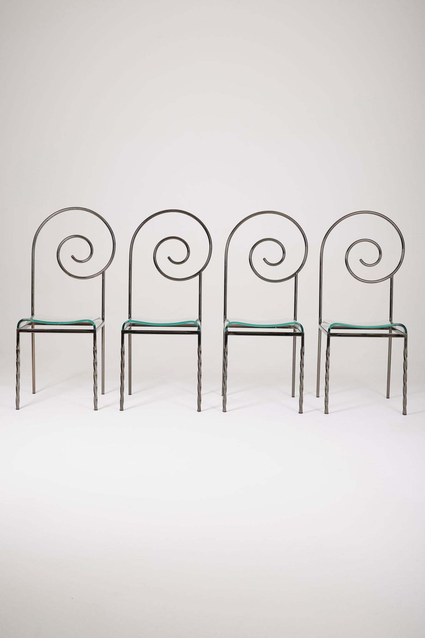 PAIR OF LUIGI SERAFINI “SUSPIRAL” CHAIRS, 1980s