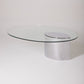 CINI BOERI "LUNARIO" GLASS AND METAL COFFEE TABLE