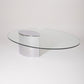 CINI BOERI "LUNARIO" GLASS AND METAL COFFEE TABLE