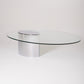 CINI BOERI "LUNARIO" GLASS AND METAL COFFEE TABLE