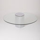 CINI BOERI "LUNARIO" GLASS AND METAL COFFEE TABLE