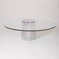 CINI BOERI "LUNARIO" GLASS AND METAL COFFEE TABLE