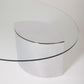 CINI BOERI "LUNARIO" GLASS AND METAL COFFEE TABLE