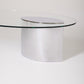 CINI BOERI "LUNARIO" GLASS AND METAL COFFEE TABLE