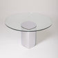 CINI BOERI "LUNARIO" GLASS AND METAL COFFEE TABLE