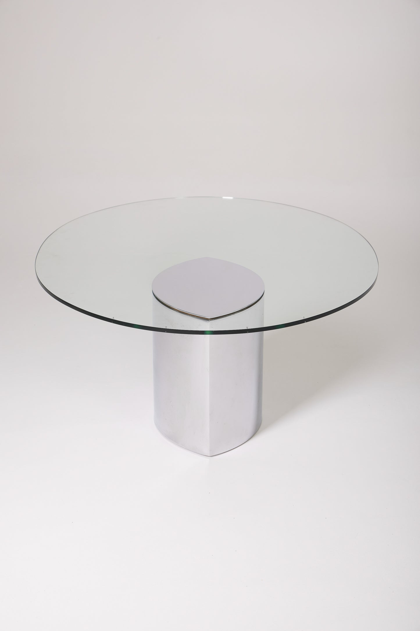 CINI BOERI "LUNARIO" GLASS AND METAL COFFEE TABLE