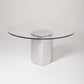 CINI BOERI "LUNARIO" GLASS AND METAL COFFEE TABLE