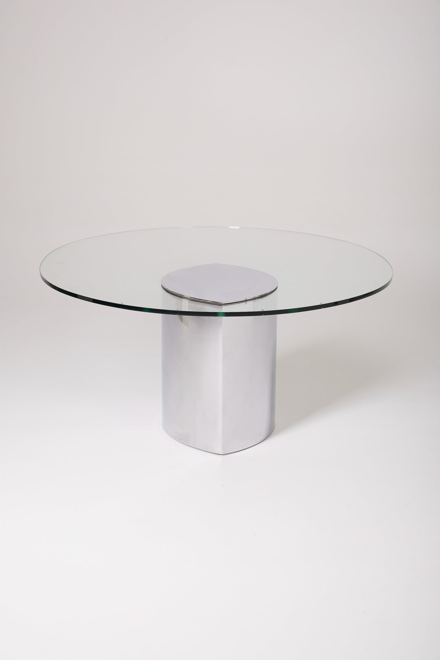 CINI BOERI "LUNARIO" GLASS AND METAL COFFEE TABLE