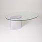 CINI BOERI "LUNARIO" GLASS AND METAL COFFEE TABLE