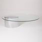 CINI BOERI "LUNARIO" GLASS AND METAL COFFEE TABLE