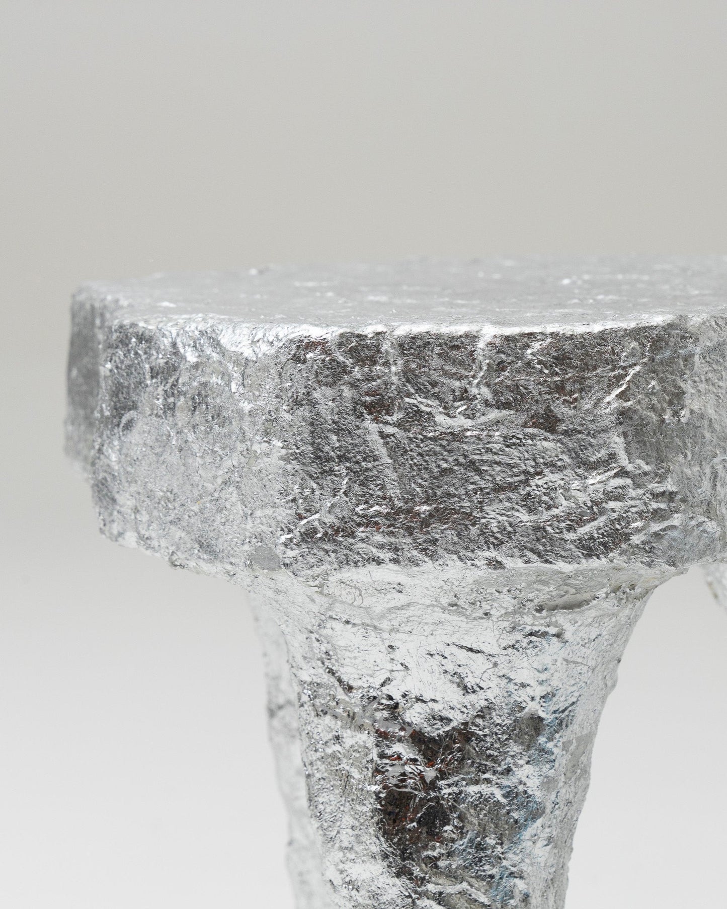 SILVER TRIPOD STOOL