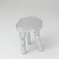 SILVER TRIPOD STOOL