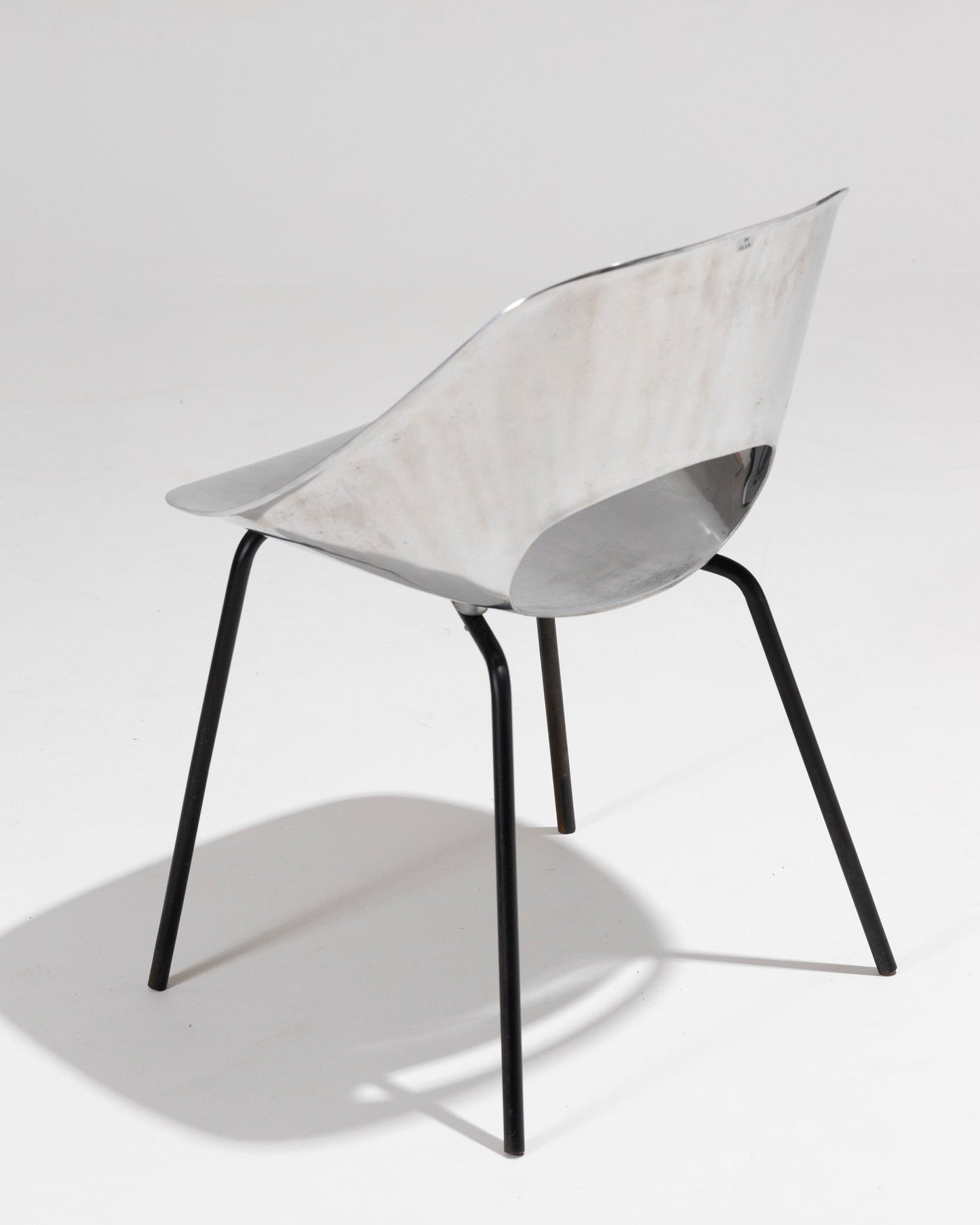 PIERRE GUARICHE ALUMINUM CHAIR, 1950s