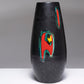 BLACK EARTHENWARE VASE, 1950s