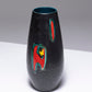 BLACK EARTHENWARE VASE, 1950s