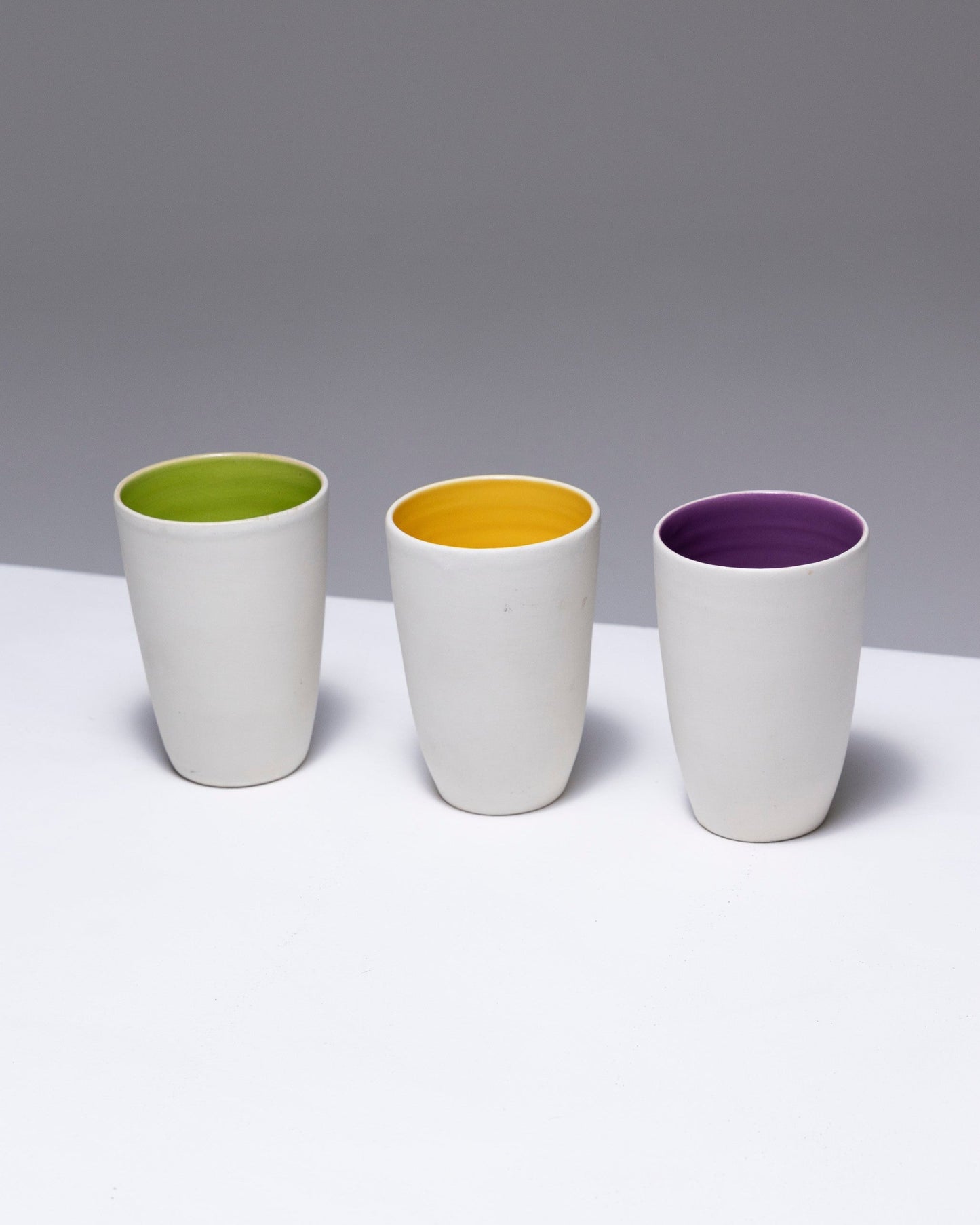 THREE KERAMOS CERAMIC CUPS, 1960s