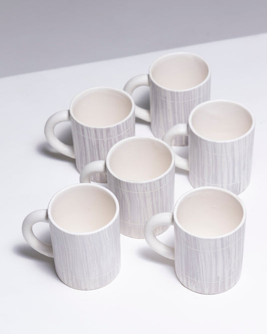 ENSEMBLE DE 6 TASSES EN PORCELAINE, FASOLD & STAUCH, 1960s