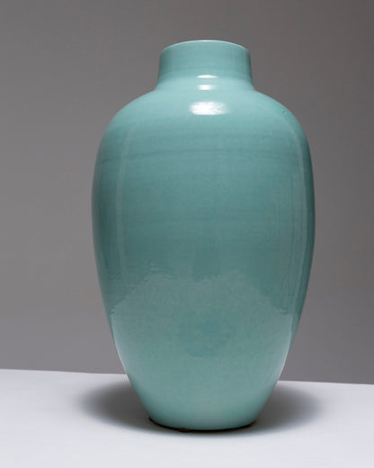 OVOID CERAMIC VASE, HENRI CHAUMEIL, 1930s