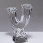 CRYSTAL CANDLE HOLDER, DAUM, 1950s