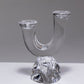 CRYSTAL CANDLE HOLDER, DAUM, 1950s