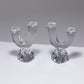 PAIR OF CRYSTAL CANDLESTICKS, DAUM, 1950s