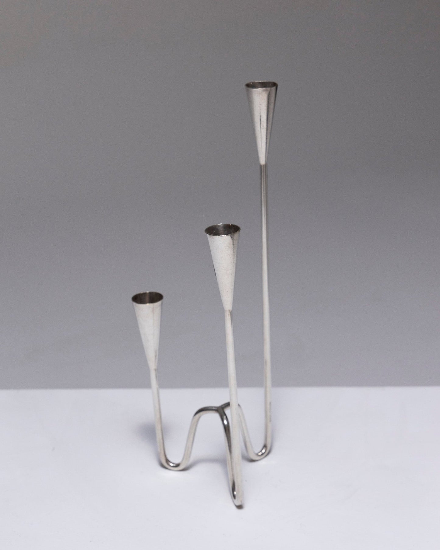 SCANDINAVIAN METAL CANDLESTICK, 1960s