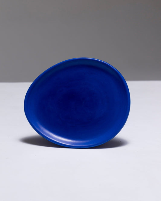 SET DE 4 ASSIETTES EN CÉRAMIQUE BLEU, VALLAURIS, 1960s