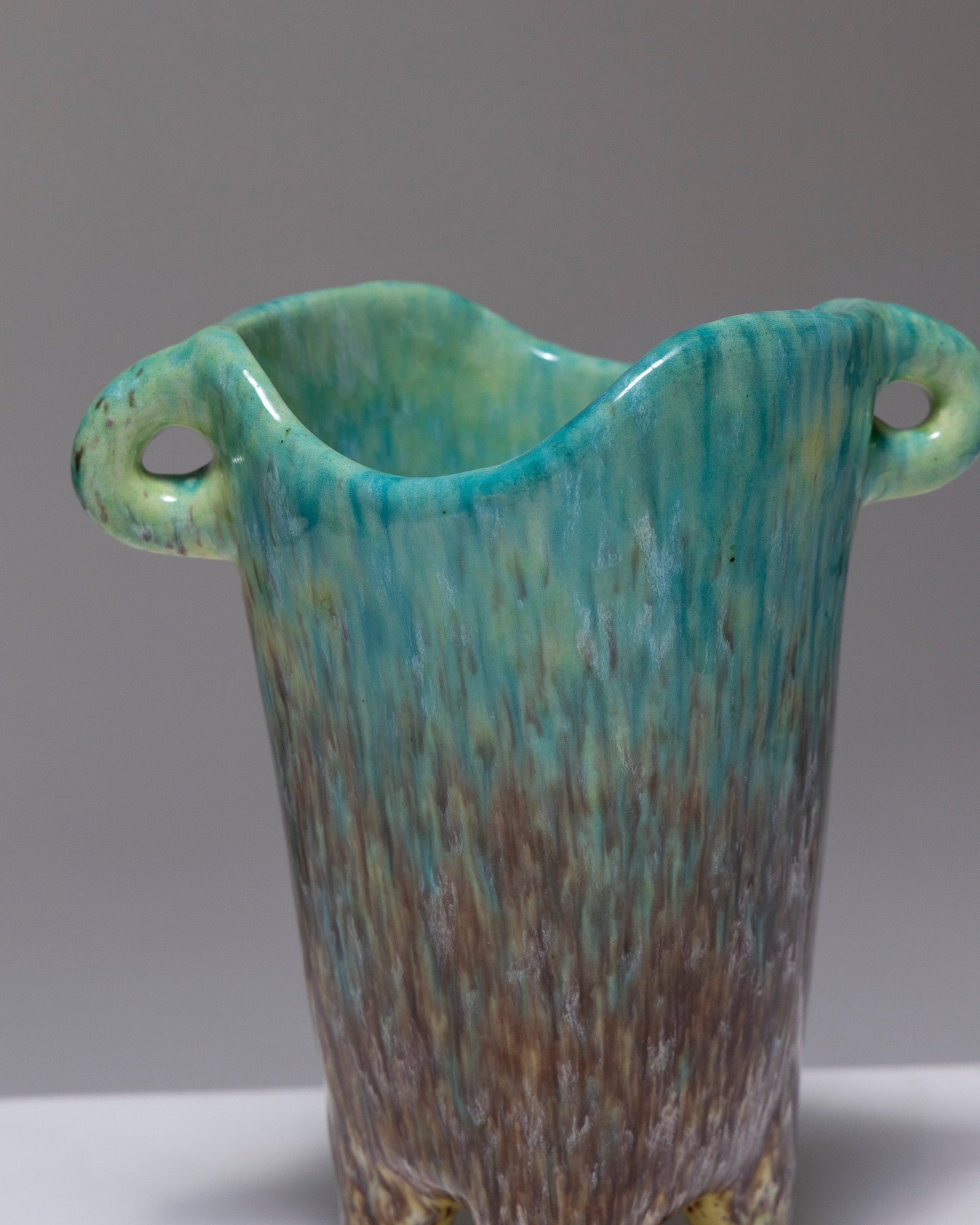 VASE EN FAÏENCE ÉMAILLÉE, ACCOLAY, 1950s