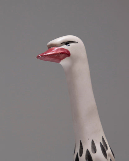 TALL OSTRICH EARTHENWARE CUP, 1960s