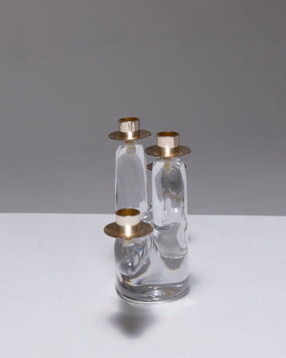 CRYSTAL CANDLESTICK, SCHNEIDER, 1950s