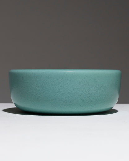 TURQUOISE CERAMIC CIRCULAR CUP, 1950s