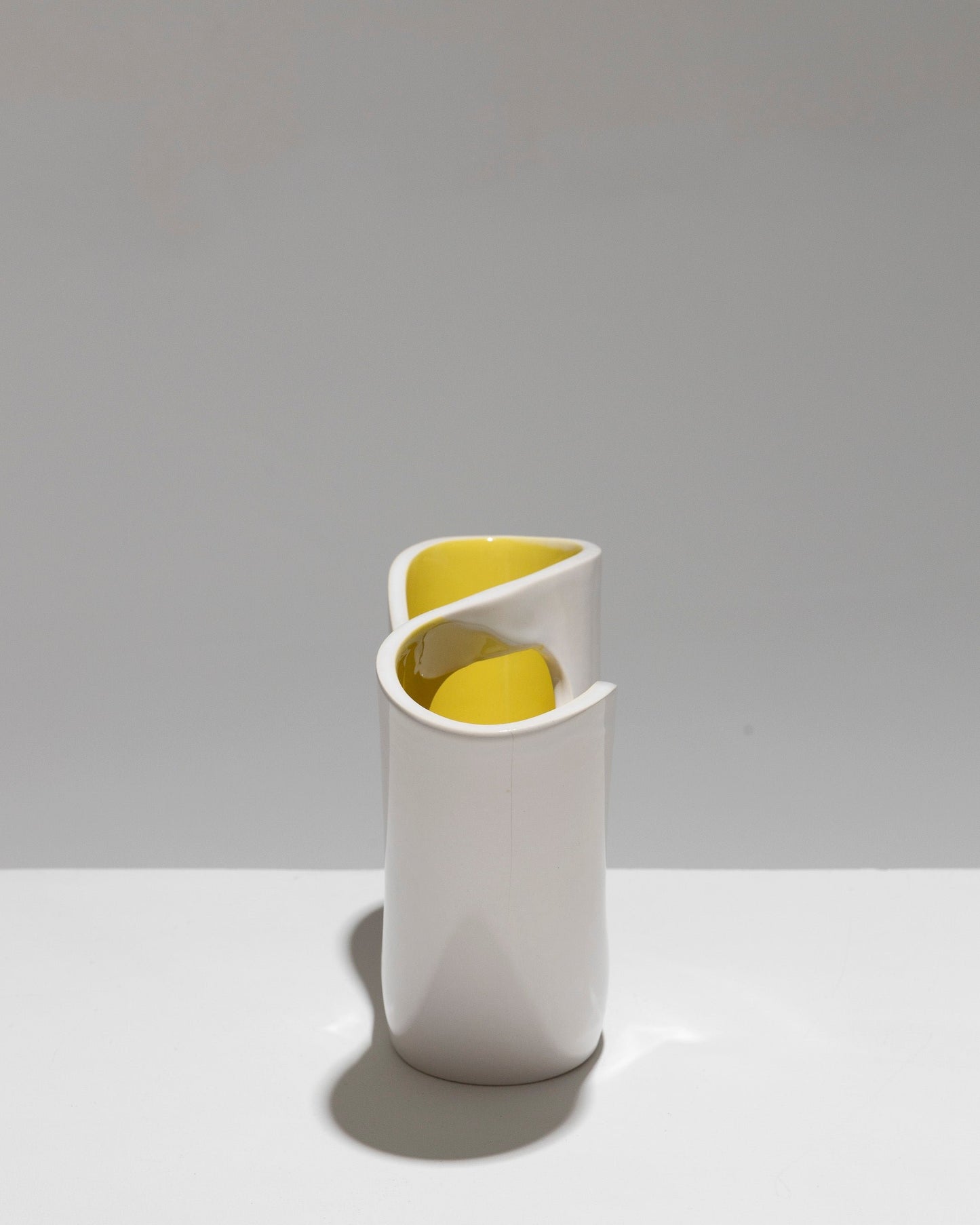 DOUBLE OPENING EARTHENWARE VASE, FERNAND ELCHINGER, 1950s