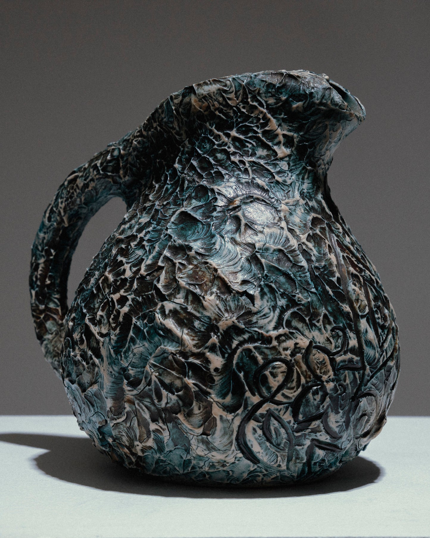 CIBOURE STONEWARE PITCHER, RODOLPHE FISCHER, 1950s