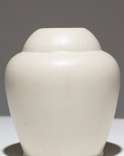 FINE CRACKED EARTHENWARE VASE, ORCHIES, 1930s