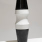 TALL GEOMETRIC STONEWARE VASE, 1980s