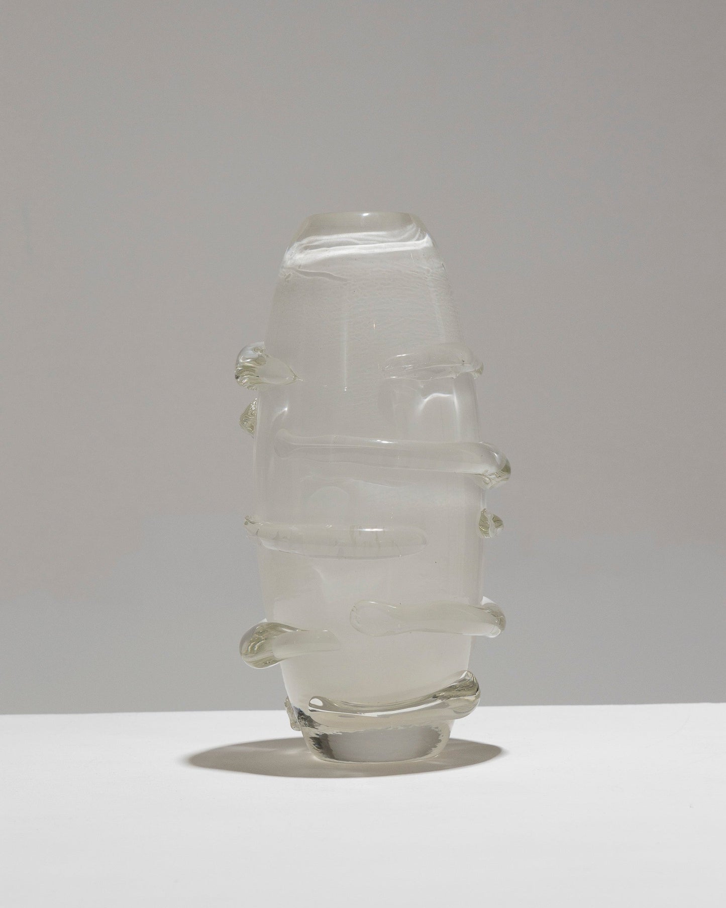 GLASS VASE WITH OVOID BODY, 1970s