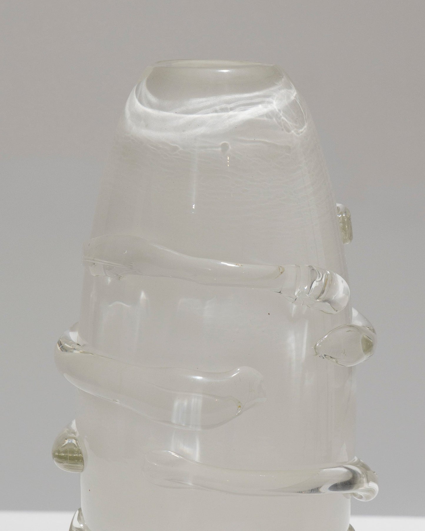 GLASS VASE WITH OVOID BODY, 1970s