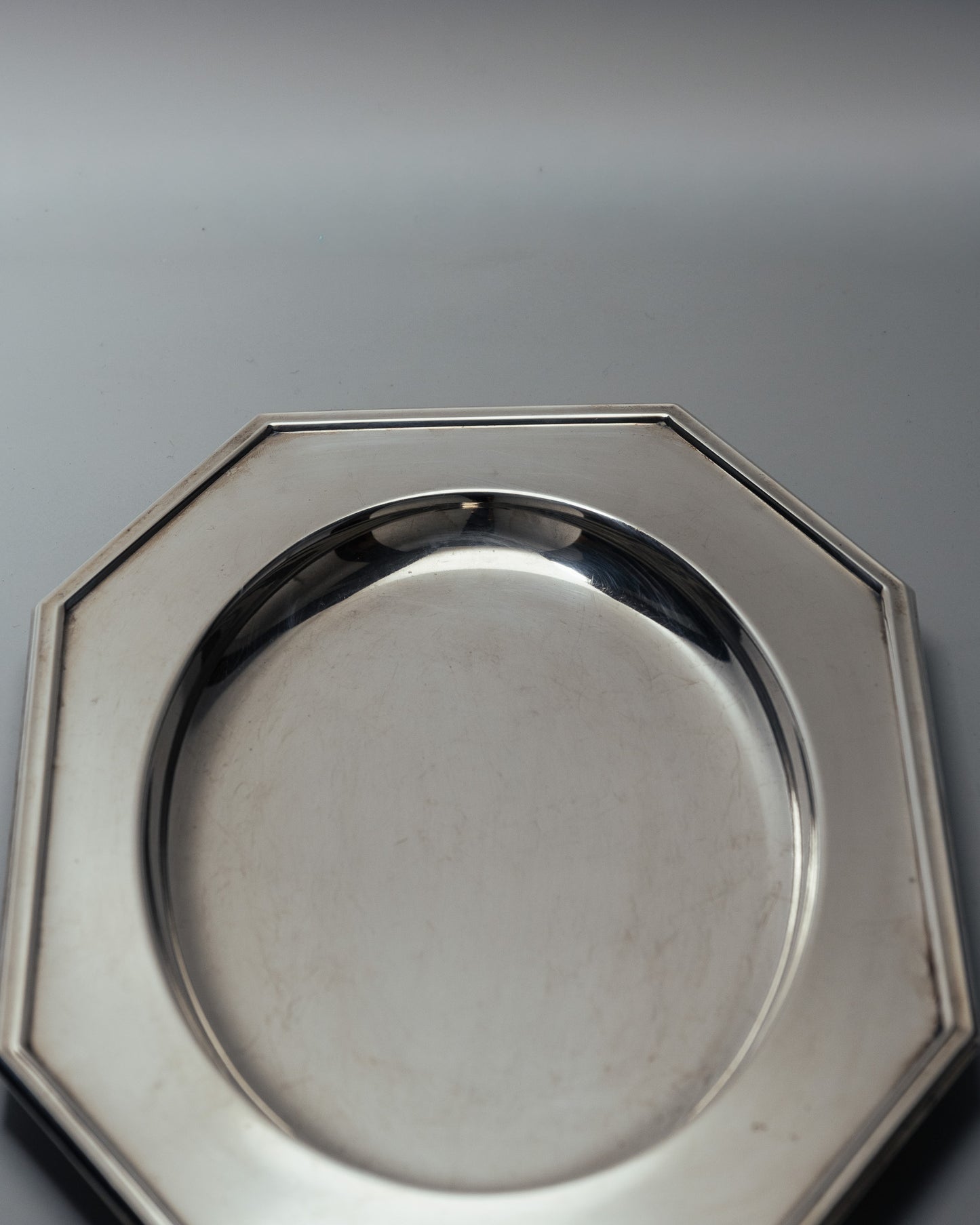 SILVER-PLATED METAL TRAY, FLEURON, 1960s