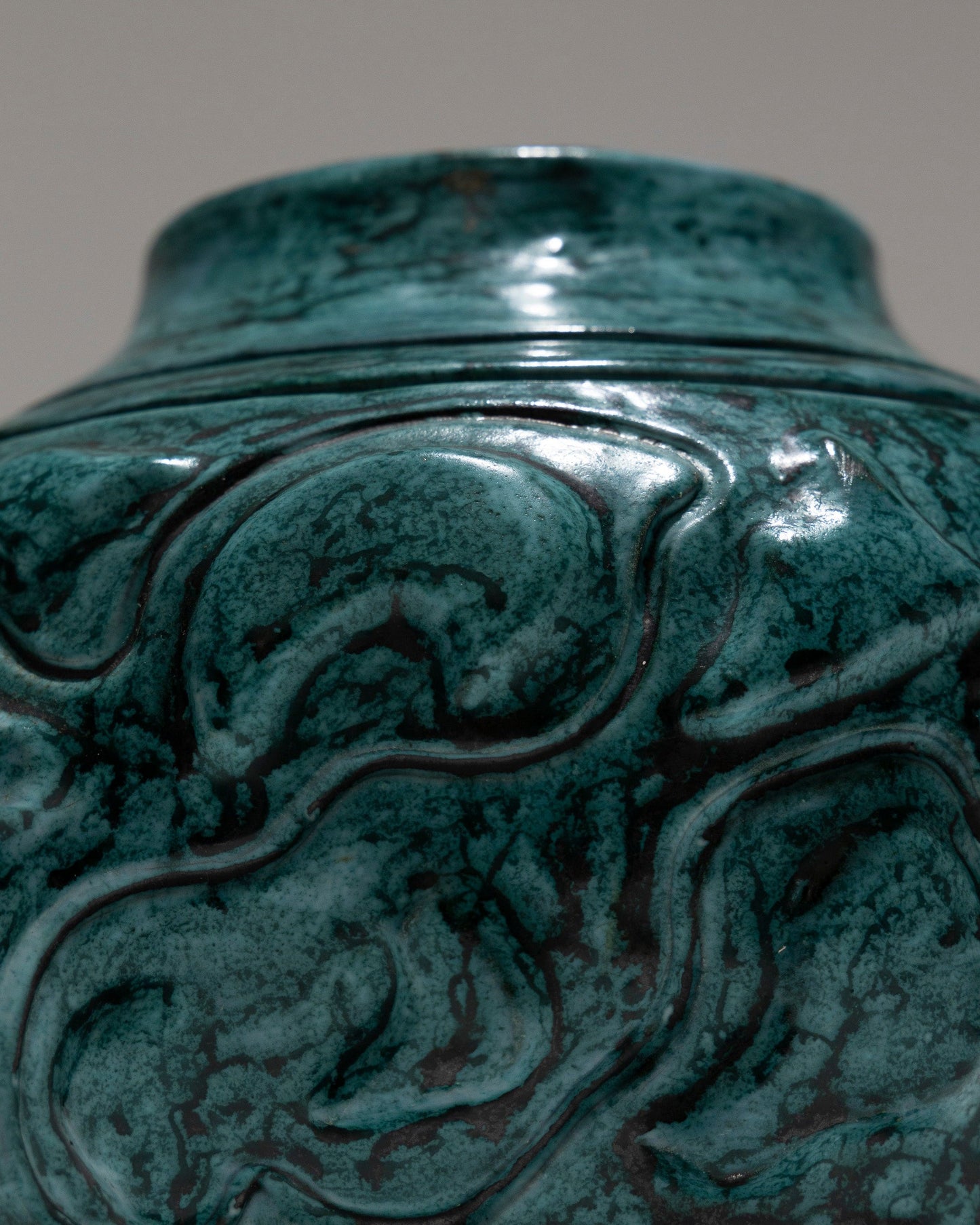 PANSU VASE IN ENAMELED STONEWARE, 1930s